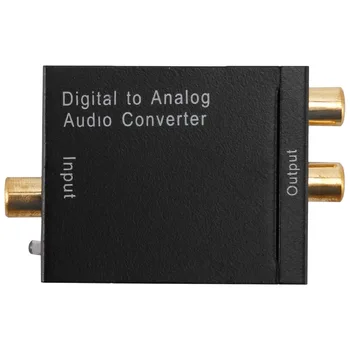 Цифров оптичен коаксиален адаптер Toslink за преобразуване на сигнала в аналогов аудио конвертор RCA SV