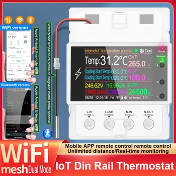 Цифров термостат за инкубатор на din-шина Sasha WIFI Регулатор на температура на инкубатора с таймер AC220V 100A за отопление на охлаждане