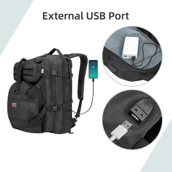 Чанта за каска, чанта за съхранение, раница за багаж с голям капацитет, вода-репелент с USB порт за зареждане, раница за мотоциклет 37л