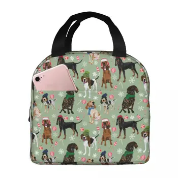 Чанта за обяд с енотовидными кучета, преносим оксфорд чанта-хладилник, термос за животни, кутия за пикник със студена храна, за жени и момичета