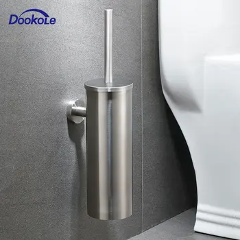 Четка за тоалетна DOOKOLE SUS304 неръждаема стомана, монтиране на стена за съхранение в банята, модерен стил, матово покритие