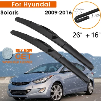 Четка за чистачки за кола за Hyundai Solaris 2009-2016 чистачки за предното стъкло с гумена силиконовата дресинг 26 