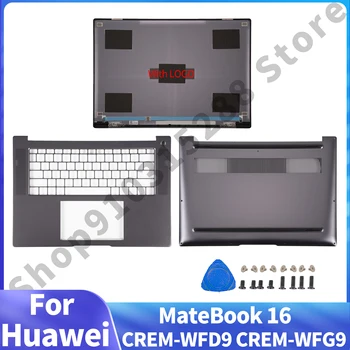 Шасито на лаптопа Калъф Huawei MateBook 16 CREM-WFD9 CREM-WFG9 Алуминиева LCD Делото Метална Поставка За Ръце Долната Част на Корпуса Замени Сив