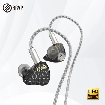 BGVP Scale Pro 1DD + 1BA Хибридни ушите 3,5 мм Жичен основната част Слушалки С Микрофон 6D Звукови Ефекти Слот Спортни Слушалки